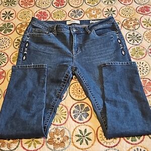 VGS jeans roll up skinny sz.12. Western Aztec by pockets